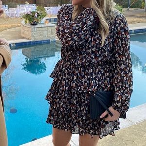 Tiered Long Sleeve Dress